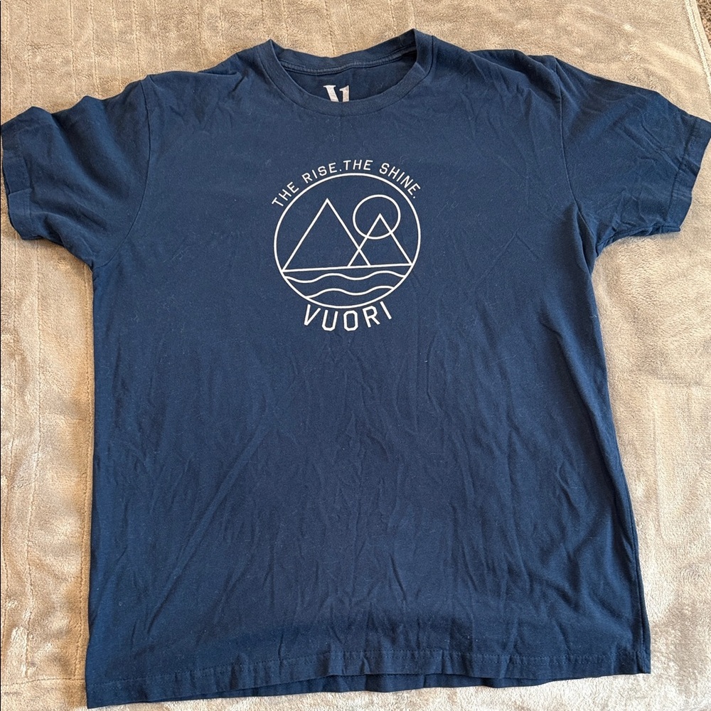 Vuori Navy Cotton Blend Tee